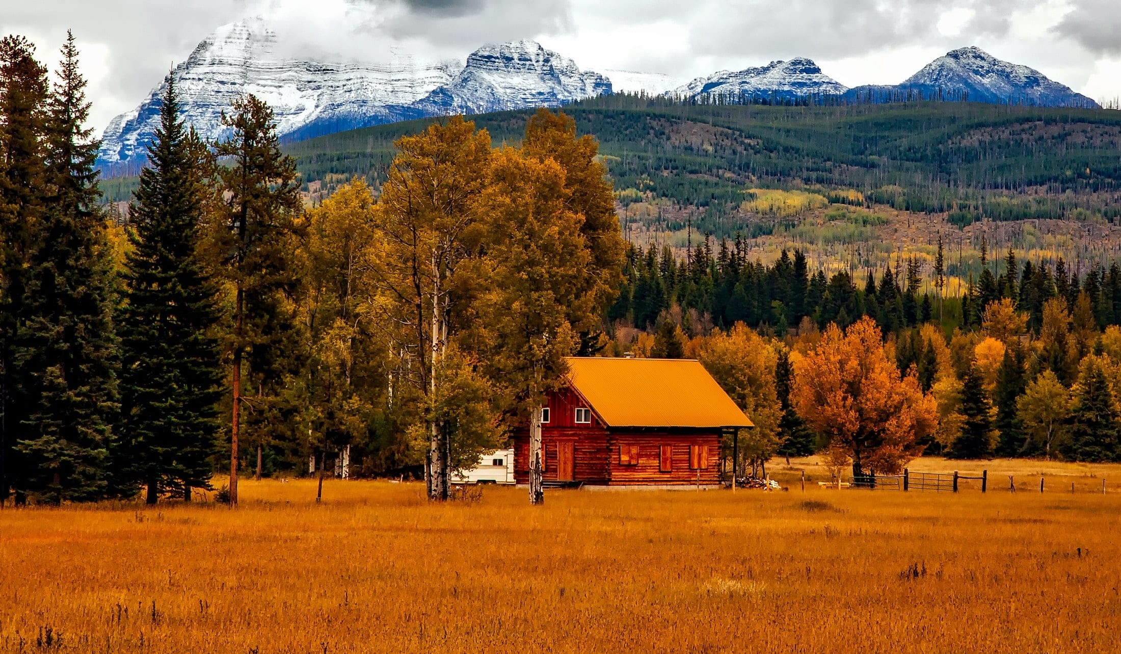 A scene of the mountains and farmland in Colorado where human composting is now legal