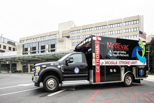 A mobile stroke unit ambulance