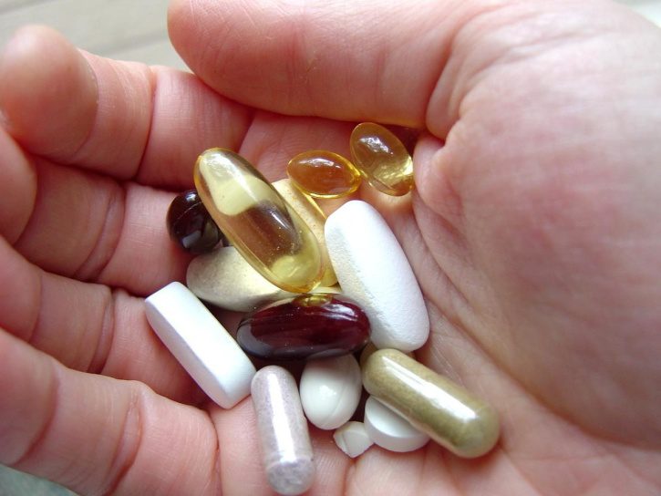 antipsychotic drugs in a person's hand