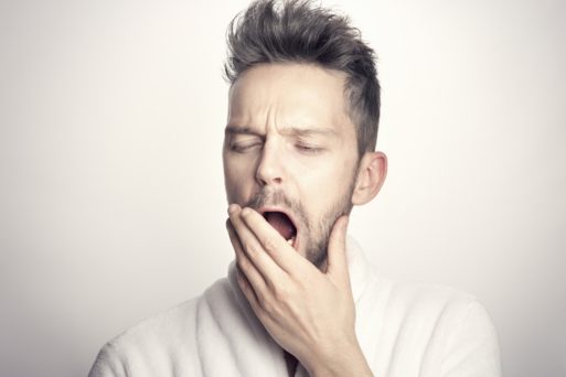 Man yawning due to sleeping poorly may opt for melatonin use