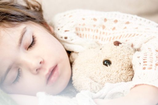 Young child asleep without melatonin