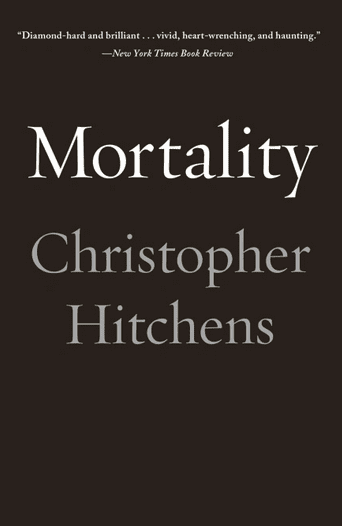 The cover of "Mortality" by Christopher Hitchens.