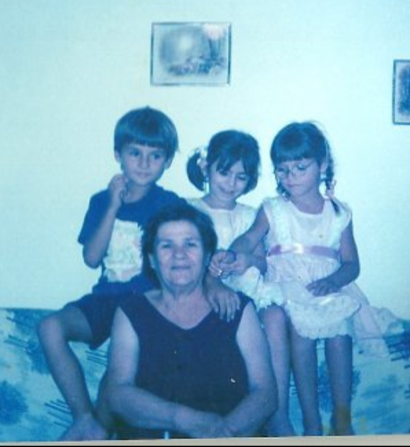 My grandmother and her grandchildren