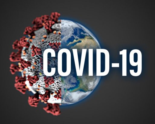 Earth with coronavirus spikes symbolizes dying from covid 19