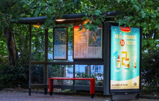 A comfortable-looking bus stop.