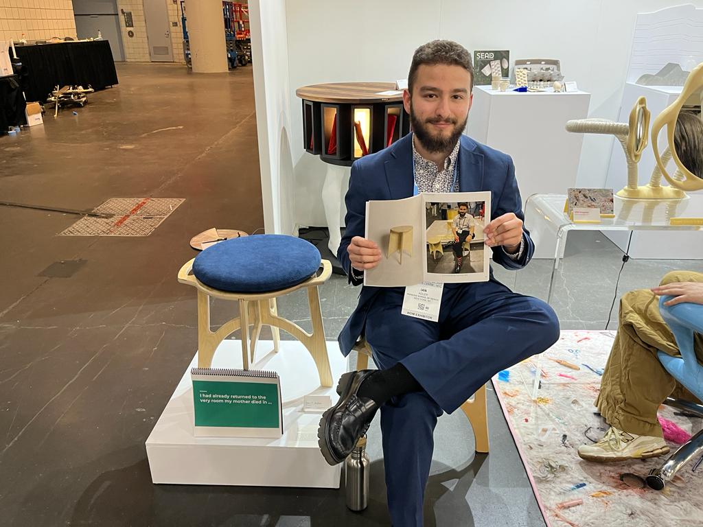 Ian Adler with Yip Stool