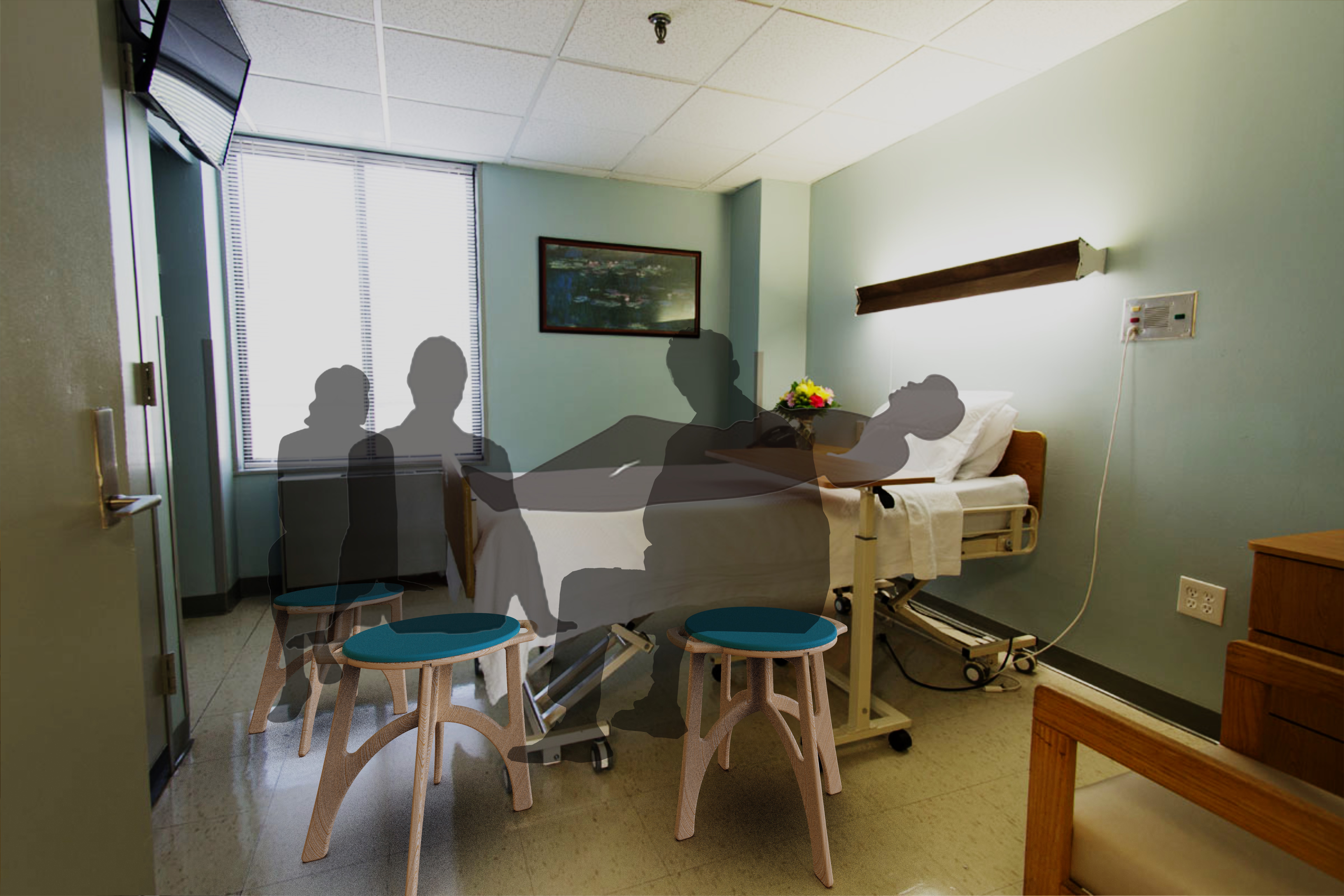 Yip stool use in a hospital setting