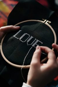 loose ends project love embroidery