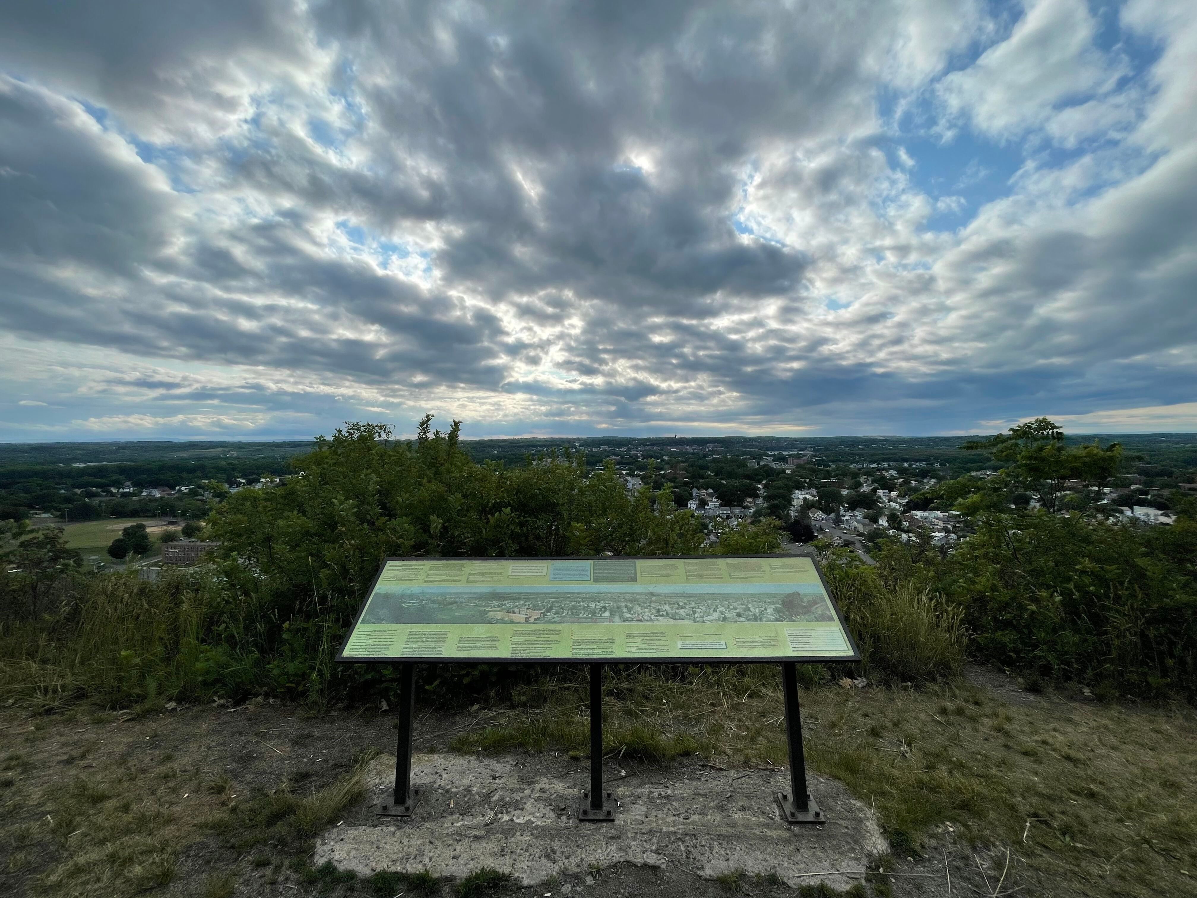 Panoramic view of the Hudson Valley Oakwood Cemetery in Troy, NY