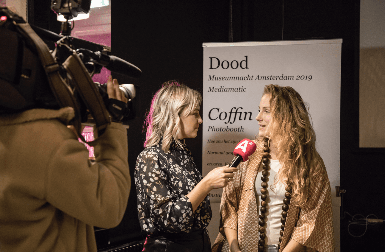 Susanne talks to media about being a sustainable funeral director