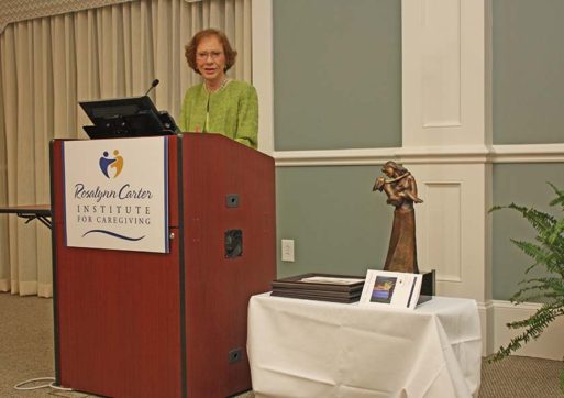 Rosalynn Carter speaks to the Rosalynn Carter Institute about dementia and caregiving