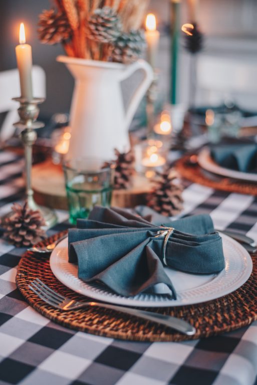 A beautiful place setting for a loved one can help with grief on Thanksgiving