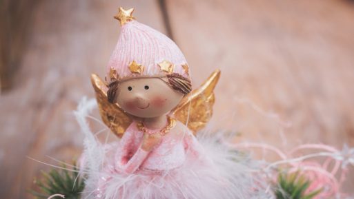 An angel ornament with wings recalls children who've died during the holidays.