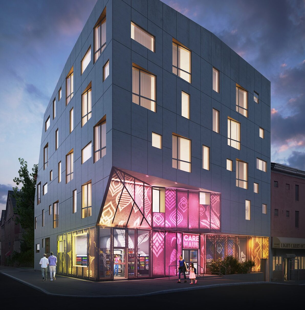 Carehaus senior living at night