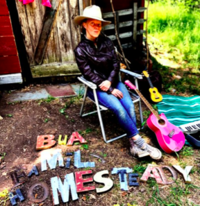 Cassidy Maze, singer of "Prayer," outside her homestead in the Catskills.