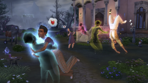 Ghosts being mischievous in The Sims 4 Life and Death