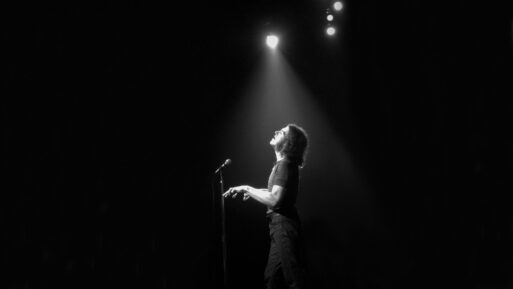 Joe Cocker in the spotlight on tour in 1970