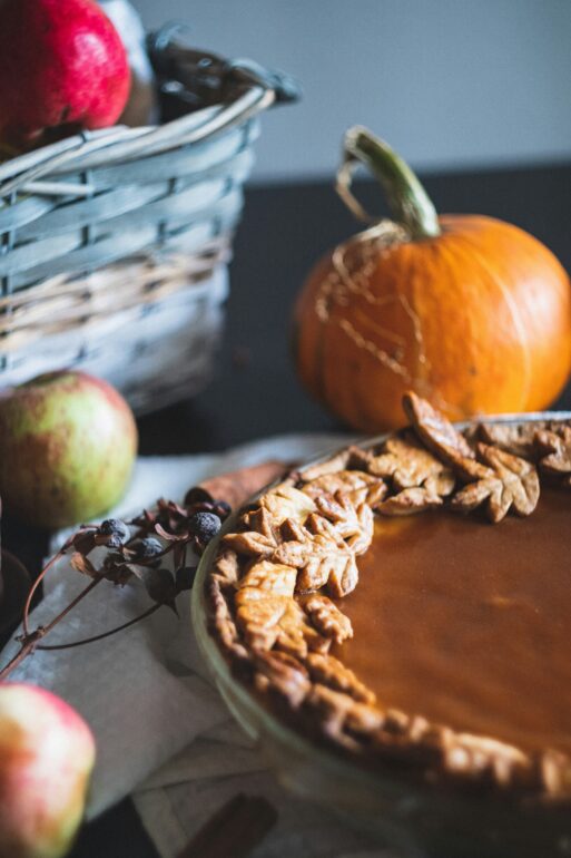 pumkin pie on a table ready for a grieving family to enjoy.