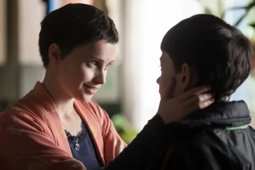 a mother who is terminally ill consoles her son in the film "A Monster Calls."