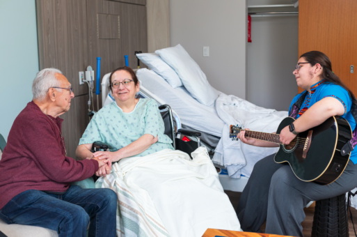 music played at the bedside of a hospice patient at Lightways
