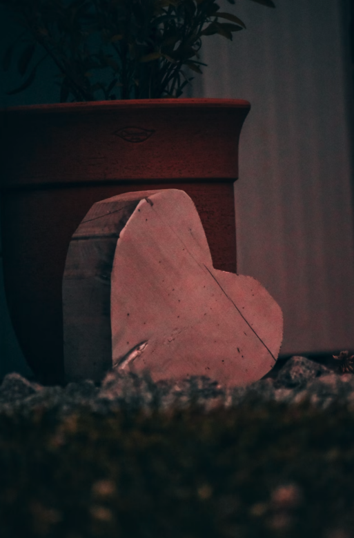 heart shaped box of cremation ashes