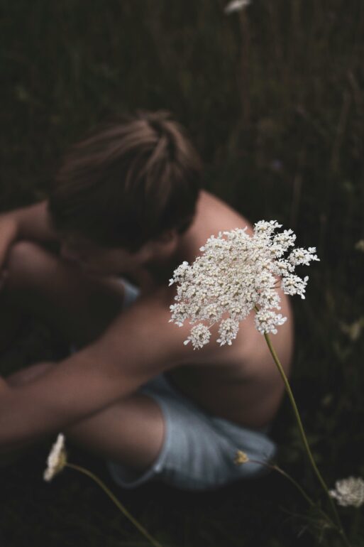 a young boy in michigan with queen Anns lace who would die of an overdose at 19