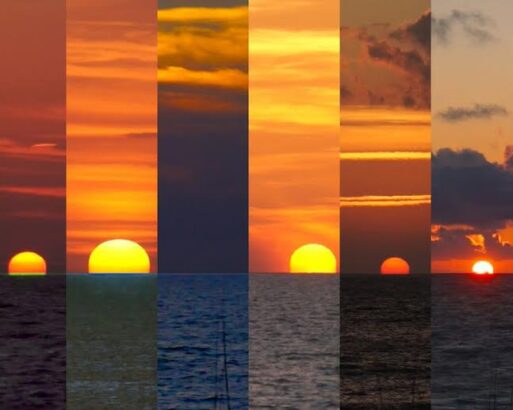Images of an art installation of sunsets and sun rises reminds us that difficult seasons of our lives are followed by the dawning of a new day