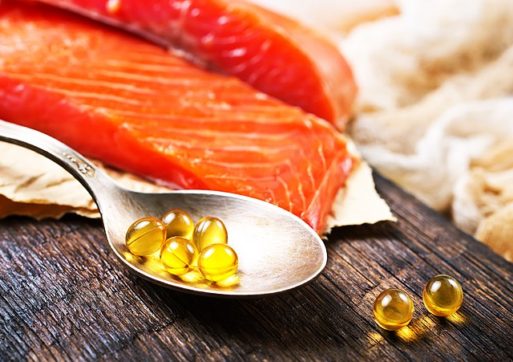 salmon alongside omega 3 supplements to promote longevity